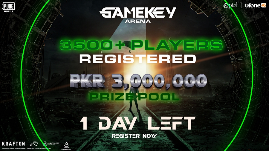 Registrations for PKR 3 Million PUBG MOBILE tournament ‘GameKey Arena’ close tonight
