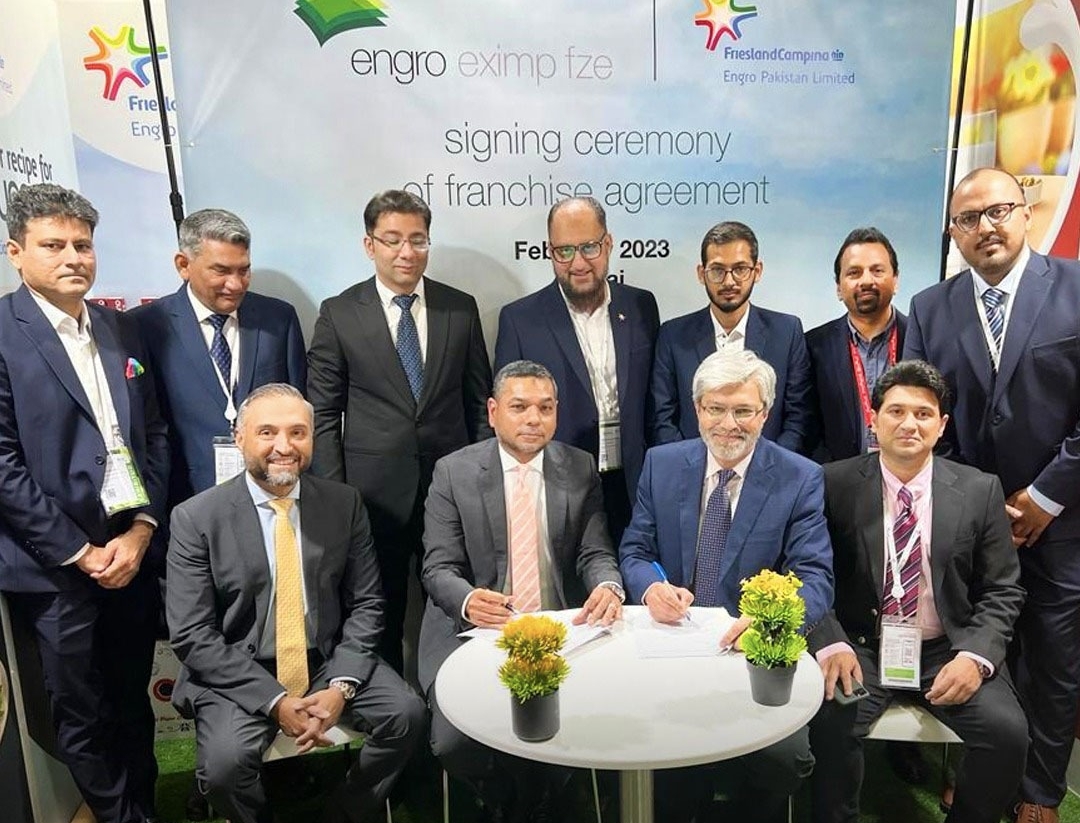 FrieslandCampina Engro Pakistan (FCEPL) and Engro Eximp FZE (EEF) signed a Franchise Agreement to enhance dairy exports from Pakistan.
