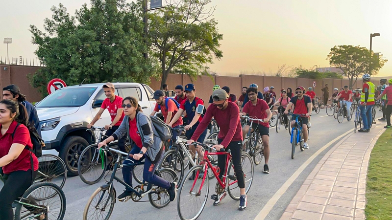 Cardiac sciences group and AKU Medical College, organized a cycling event to commemorate World Heart Day