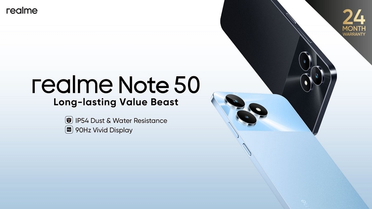 realme Note 50 Ignites - realme Note 50 offers a 24-month warranty