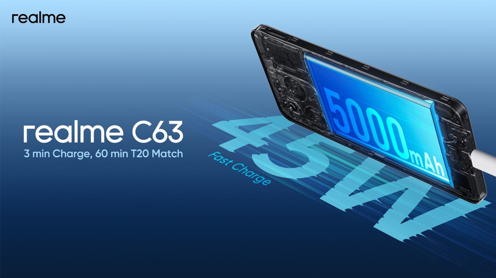 realme, the fastest-growing smartphone brand globally, is set to introduce the realme C63 in Pakistan on June 12, 2024. Priced at PKR 34,999, the realme C63 offers premium features including a vegan leather back cover, 45W fast charging, and advanced AI experiences. The device will be available in Leather Blue and Jade Green.