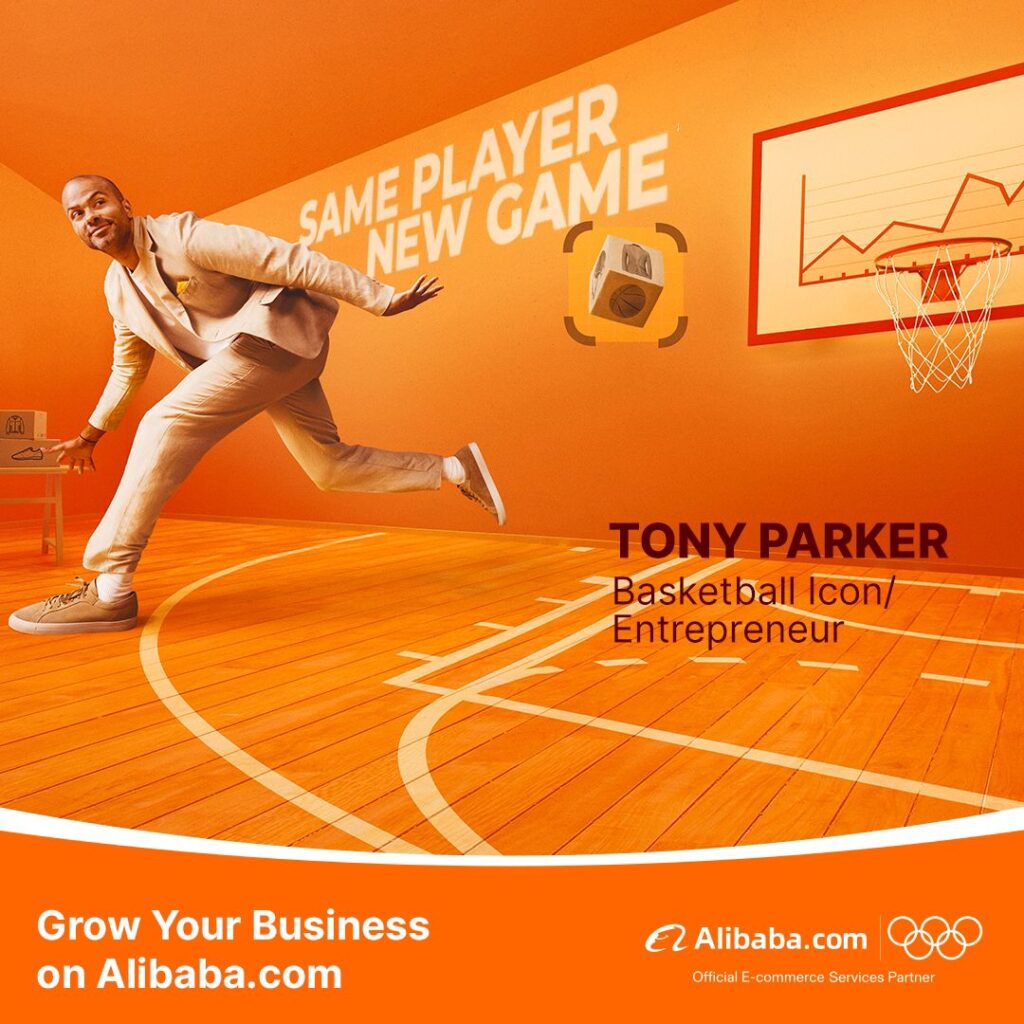 Alibaba.com, a leading platform for global business-to-business (B2B) e-commerce, today announced Tony Parker as a Global Ambassador for its “Same Player, New Game” creative campaign for the Olympic Games Paris 2024. Alibaba.com is the Official E-Commerce Services Partner of the Olympic Games Paris 2024.
