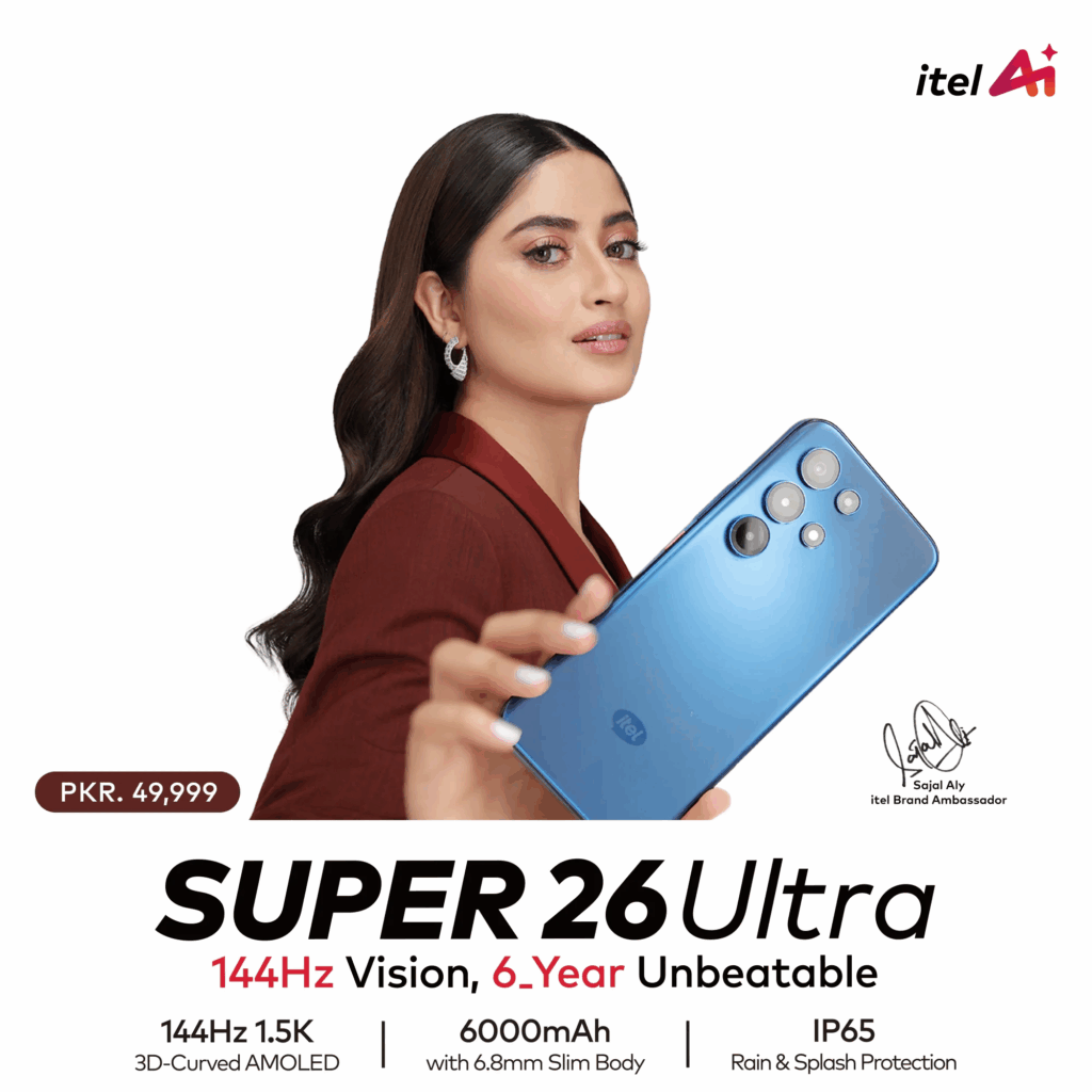 Sajal Aly Unveils itel Super 26 Ultra: The New Mid-Range King with Curved AMOLED Display