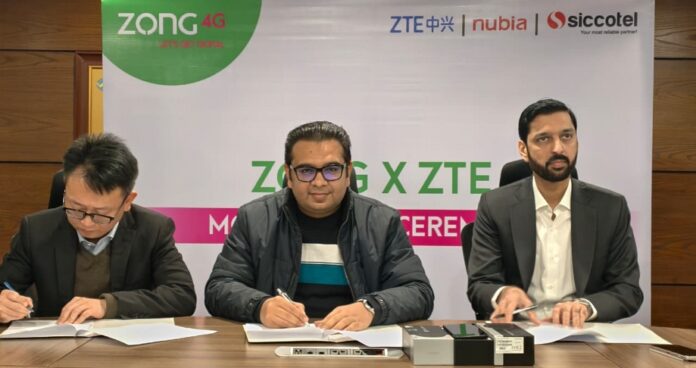 Zong Signs Partnership with ZTE and Siccotel to Accelerate 5G Adoption in Pakistan