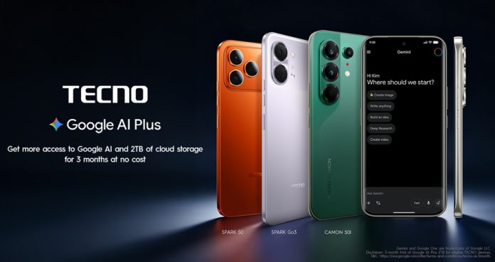 TECNO Users Can Now Get 3 Months of Google AI Plus at No Cost on Eligible Device 