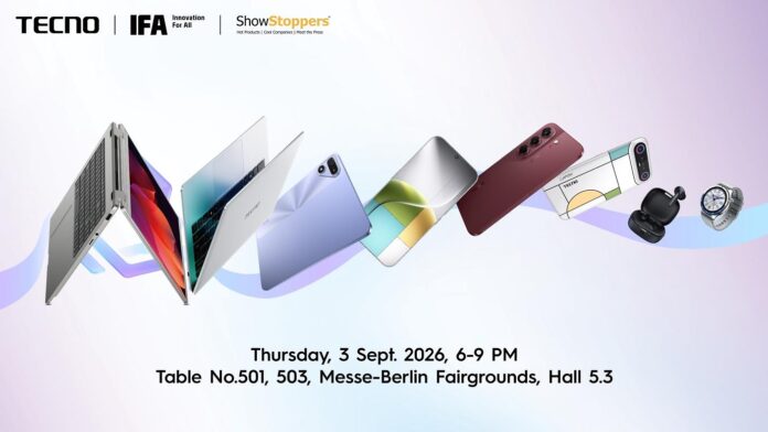TECNO Brings MEGABOOK T15 360 Pro with 360° Hinge to IFA ShowStoppers