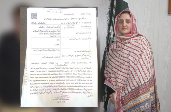 Police Register Case Against Suraiya Bibi Over Non-Return of Official Vehicle in Upper Chitral